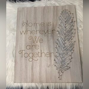 Wooden Wall Art with Inspirational Quote